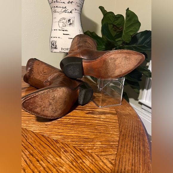 Abilene Boot Co Brown Cowboy Boots with Classic Stitching - Picture 6 of 6